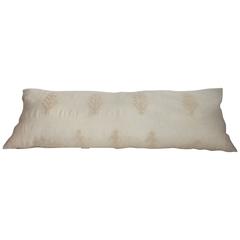 19th Century Alpaca Bolster Pictorial Pillow