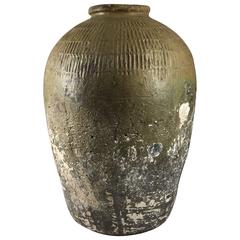 Antique Stoneware Storage Vessel, French