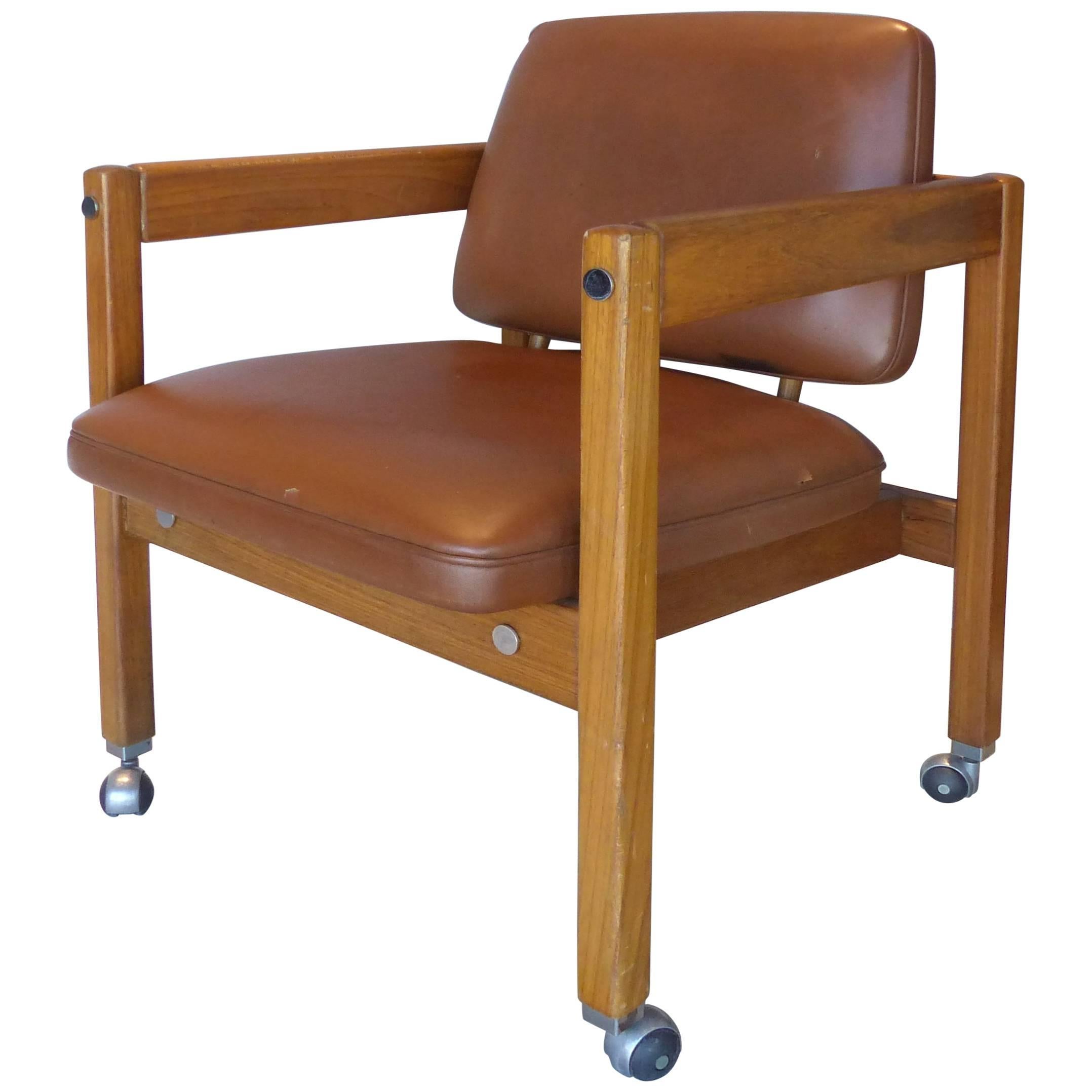  Sergio Rodigues Brazilian Teak Wood Armchair 