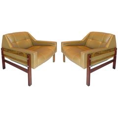 Brazilian Jacaranda Wood Mid-Century Club Chairs by Percival Lafer 9