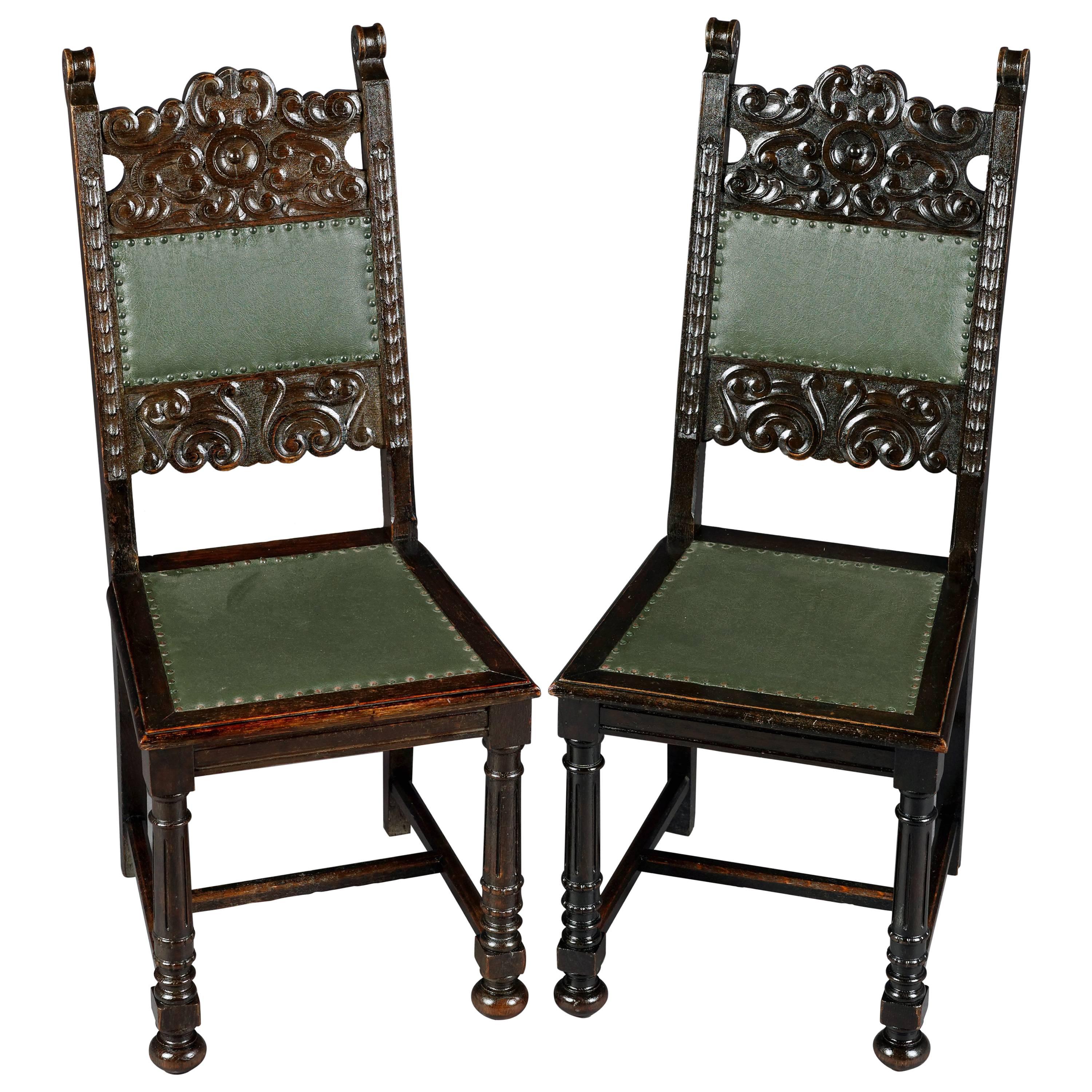 19th Century Two Antique Chairs of the Neo-Renaissance Period, circa 1870-1880