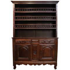 Used French Vassilier/Cupboard in Oak with Iron Drawer Pulls, Louis XV Style, 18 th c