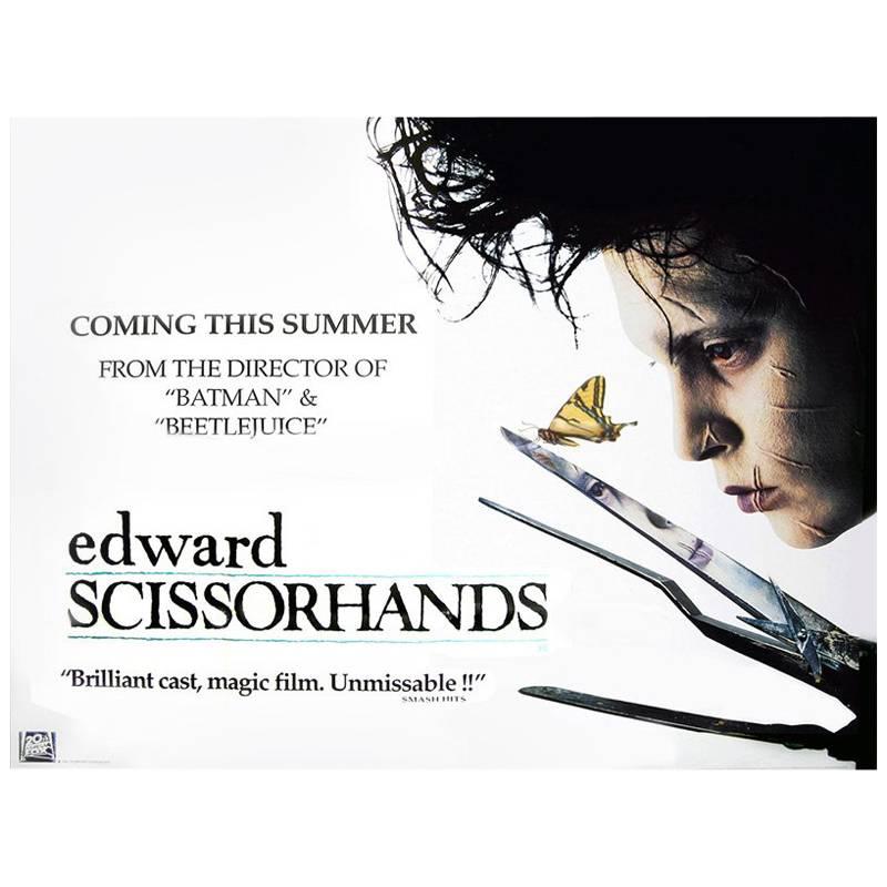"Edward Scissorhands" Film Poster, 1990 For Sale