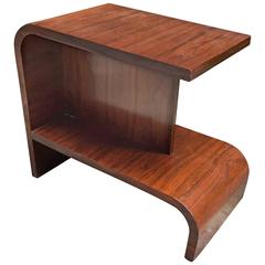 French Art Deco Rosewood End Table