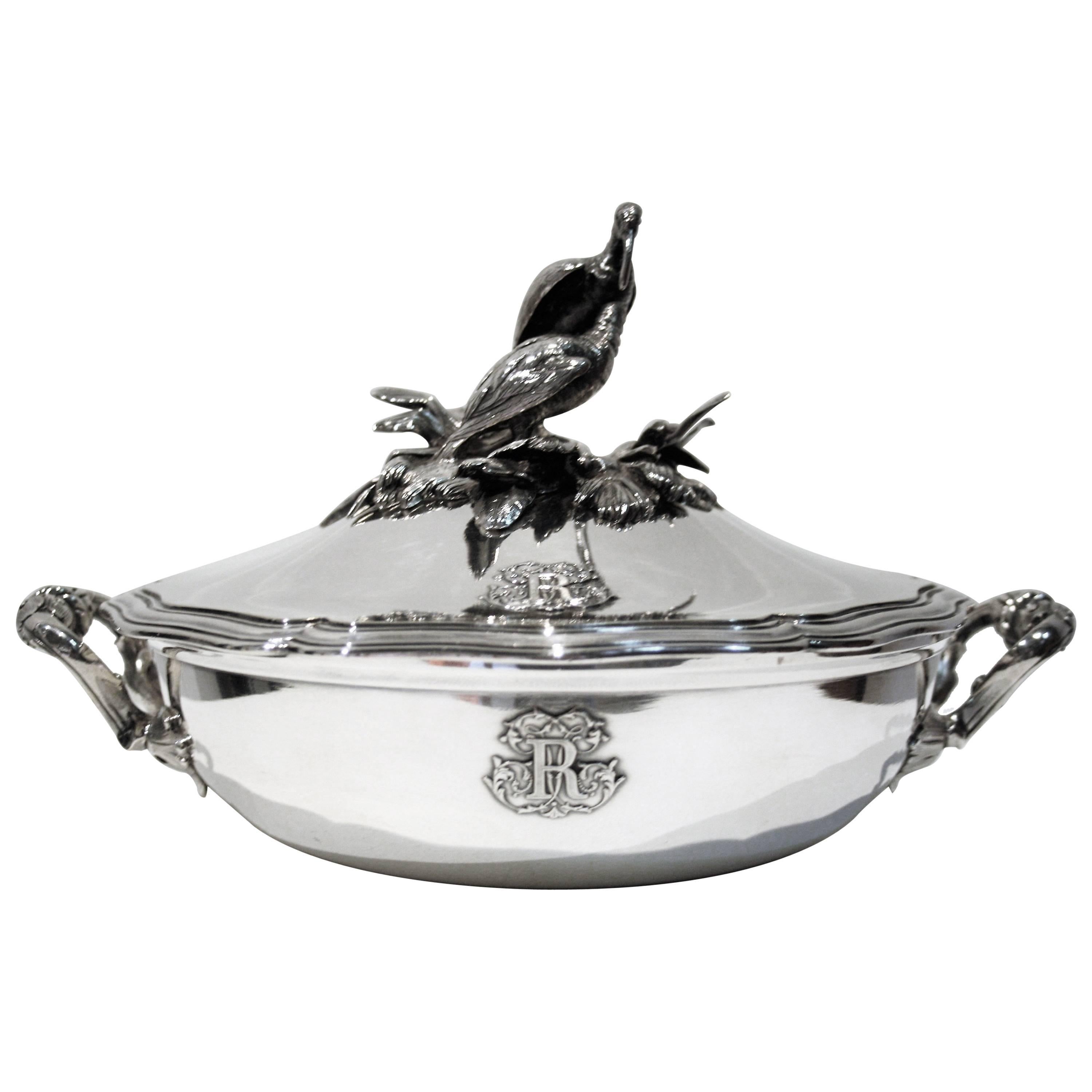 Mid19th Century Christofle Silver Plated Covered Serving Dish at