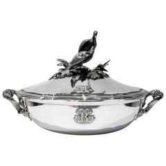 Mid-19th Century Christofle Silver Plated Covered Serving Dish