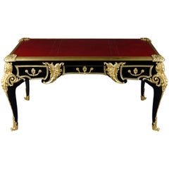 20th Century Bureau Plat Desk According to the Style of Andre Charles Boulle