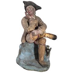 Antique 18th Century French Provincial Figurine of a Gardener