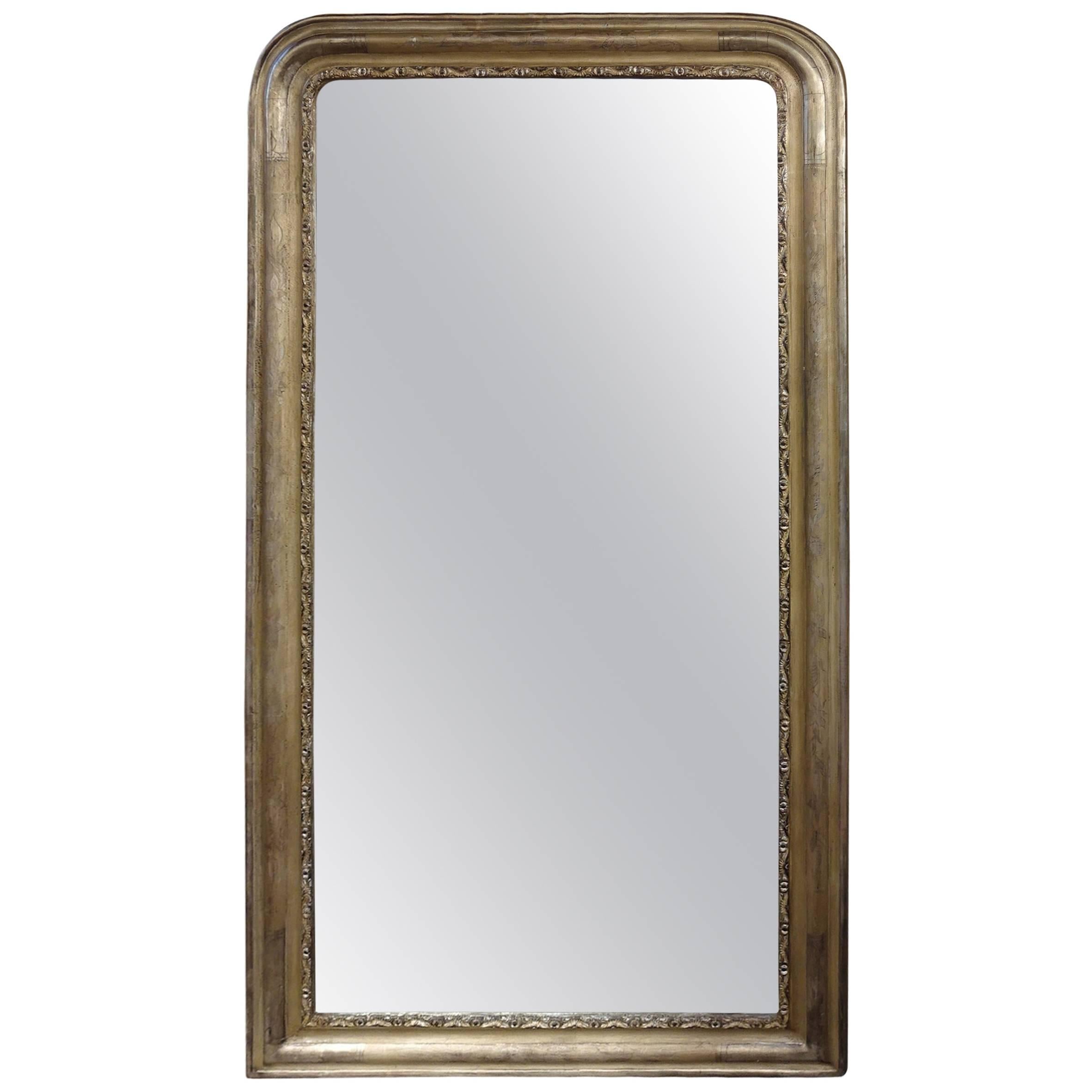 Antique French Louis Philippe Silver Mirror