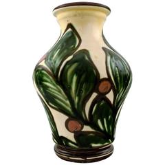 Kähler, HAK, Denmark Glazed Stoneware Vase, 1930s-1940s
