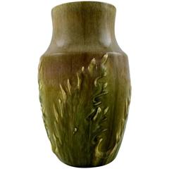 Antique Large Höganäs Art Nouveau Ceramic Vase, circa 1900