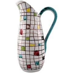 Italian Design, Ceramic Jug with Geometric Pattern, 1950s-1960s 2