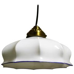 Art Deco Opaline Pendant Light, 1930s