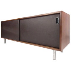 Stylish Modern Sliding Door Credenza by Florence Knoll