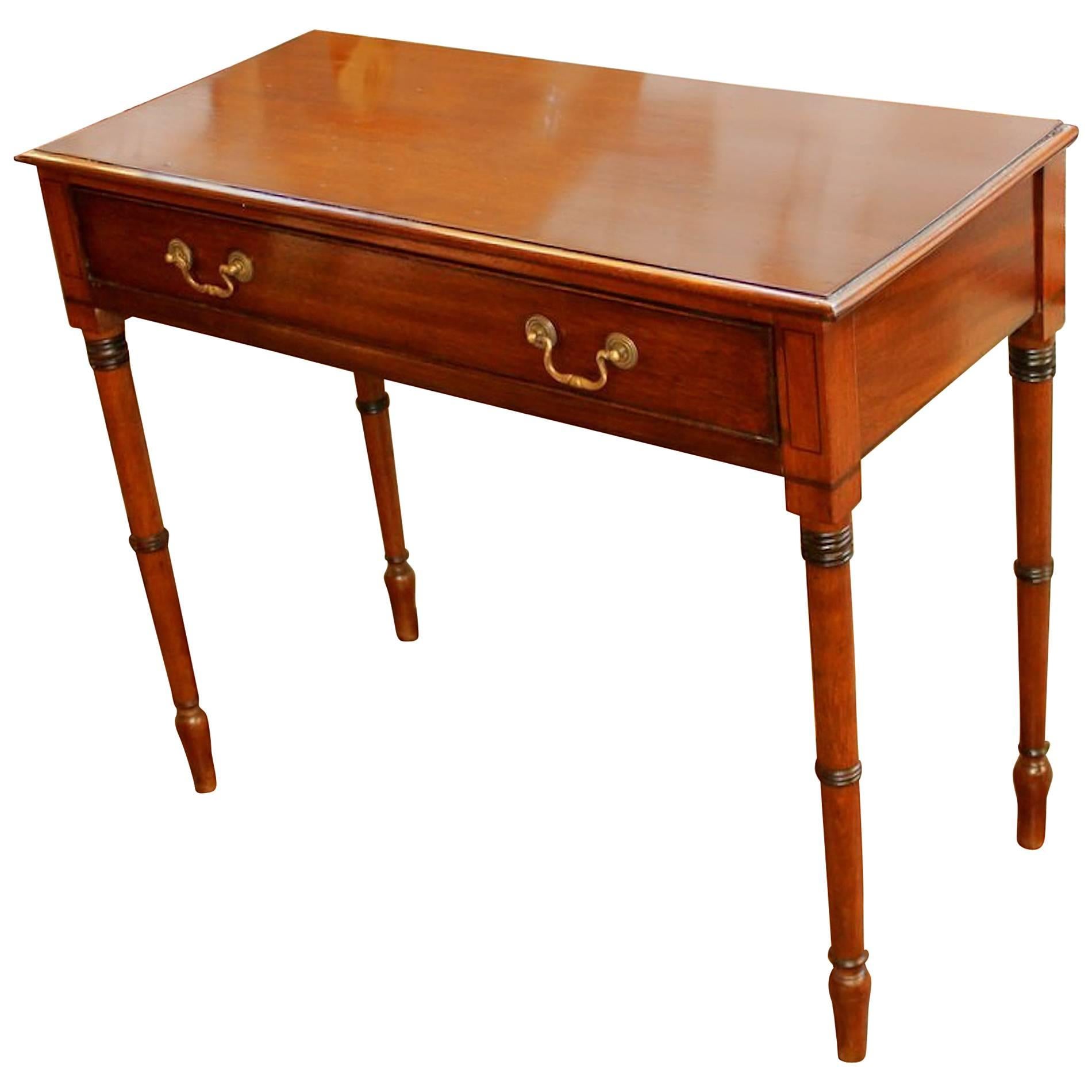 Antique English Sheraton Style George III Mahogany Side Table