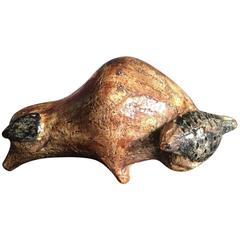 Big Bull Bison Hand Glazed Sculpture Captures Marketplace Fervor 10