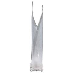 Elegant Mid-Century Rougier Style Molded Acrylic Sculptural Table Lamp