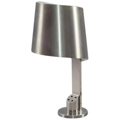 Amazing Stainless Steel Desk Lamp in the manner of Charles Maison