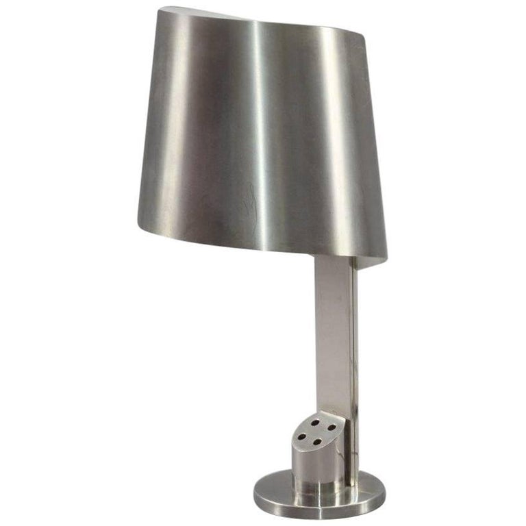 Amazing Stainless Steel Desk Lamp in the manner of Charles Maison For ...