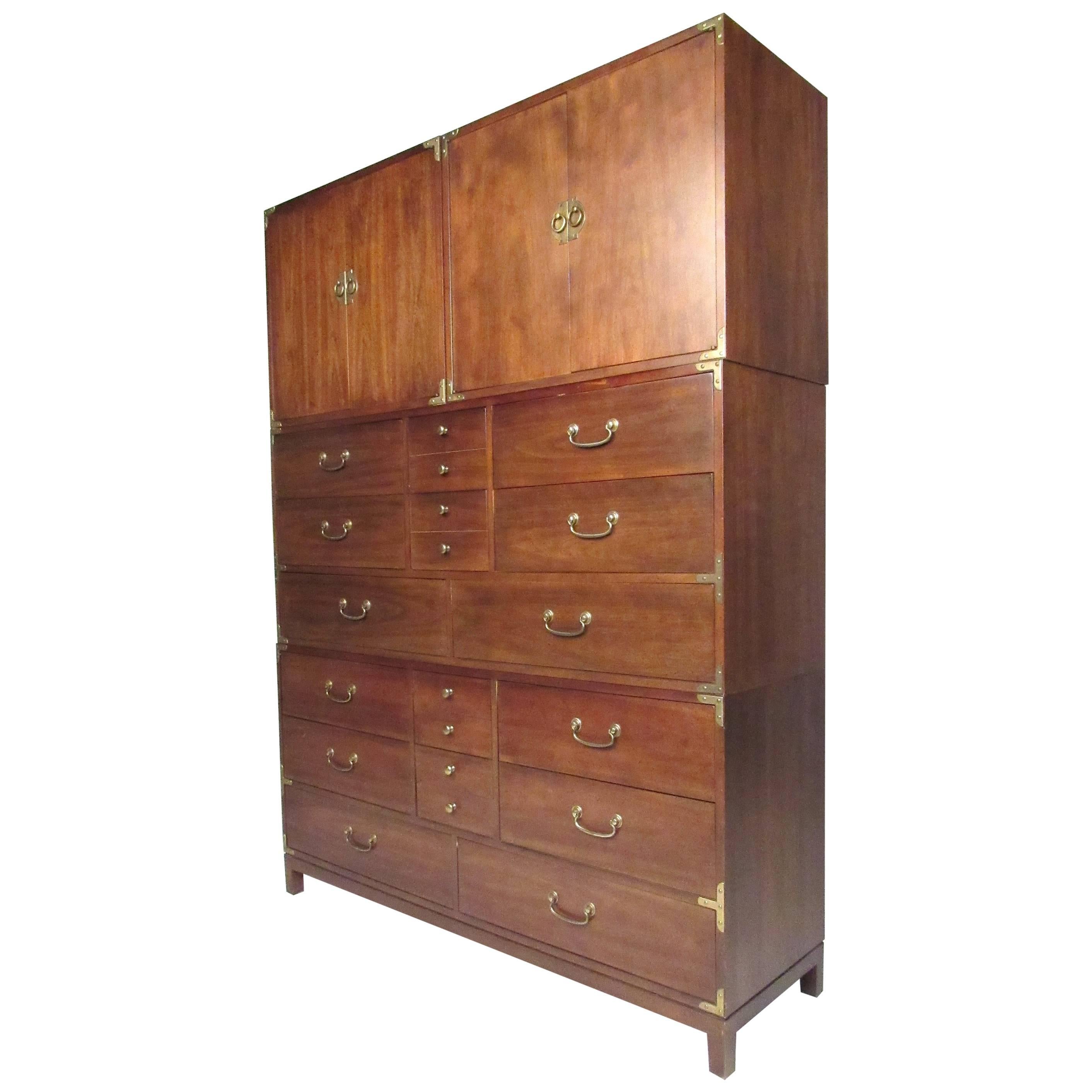 Campaign Style Stacking Dressers by Drexel