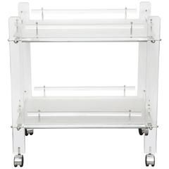 Two-Tier Lucite Bar Cart 6