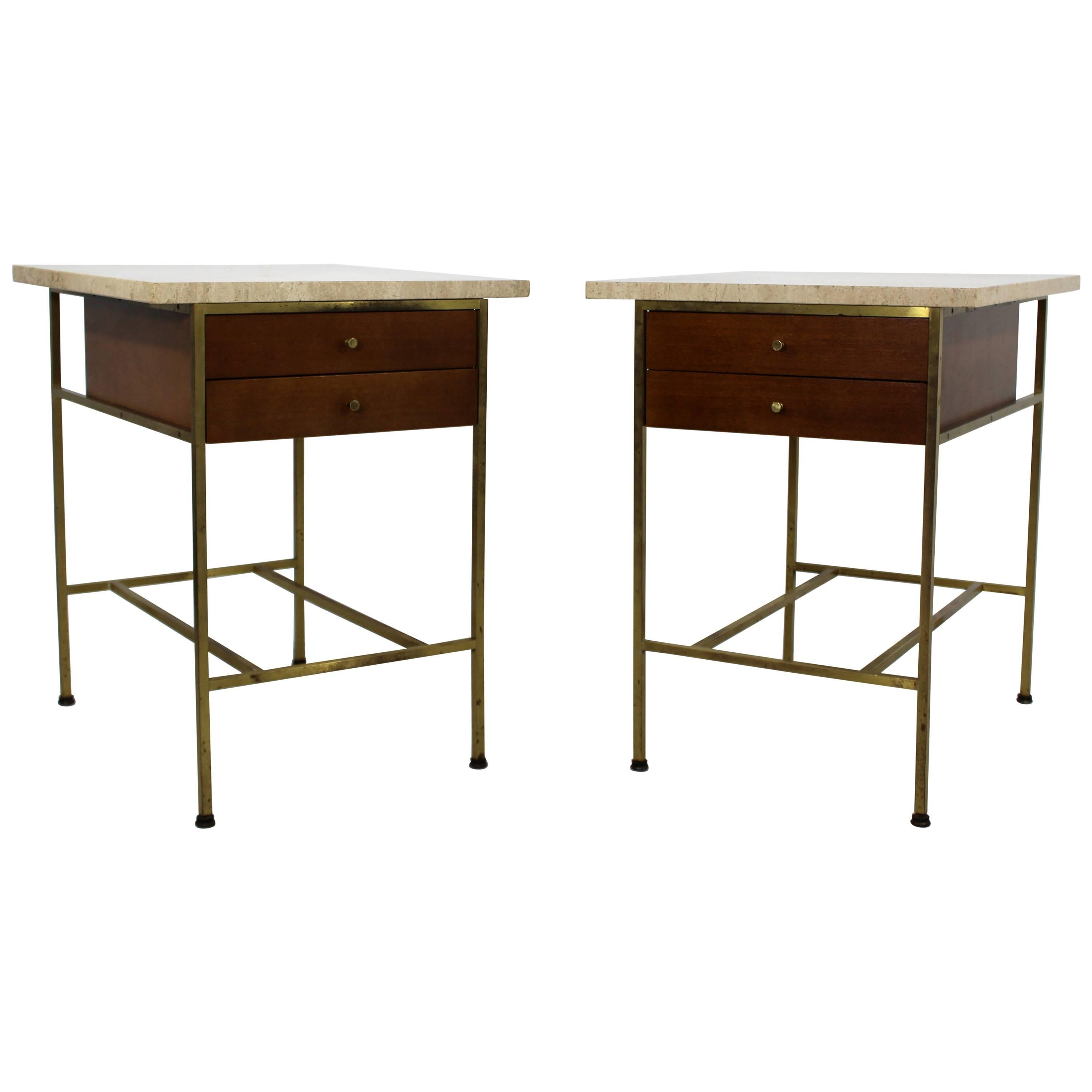 Mid-Century Modern Paul McCobb for Calvin Pair of Nightstands Side End Tables
