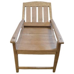 Used Andrianna Shamaris Shell Inlay Teak Wood Colonial Chair