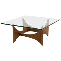 Adrian Pearsall For Craft Ociates Coffee Table At 1stdibs Square Gl And Walnut Coffee Table By Adrian Pearsall For Craft Ociates