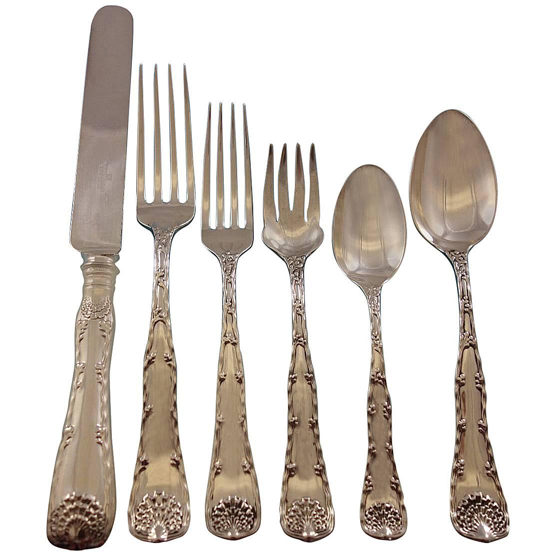 Wave Edge by Tiffany Co Sterling Silver Flatware Set 12 Service 75 Pieces Dinner