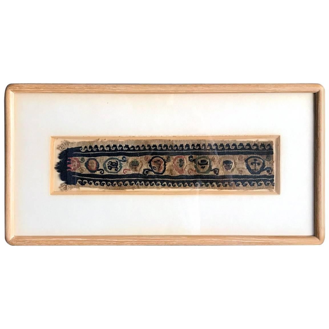 Framed Antique Coptic Textile
