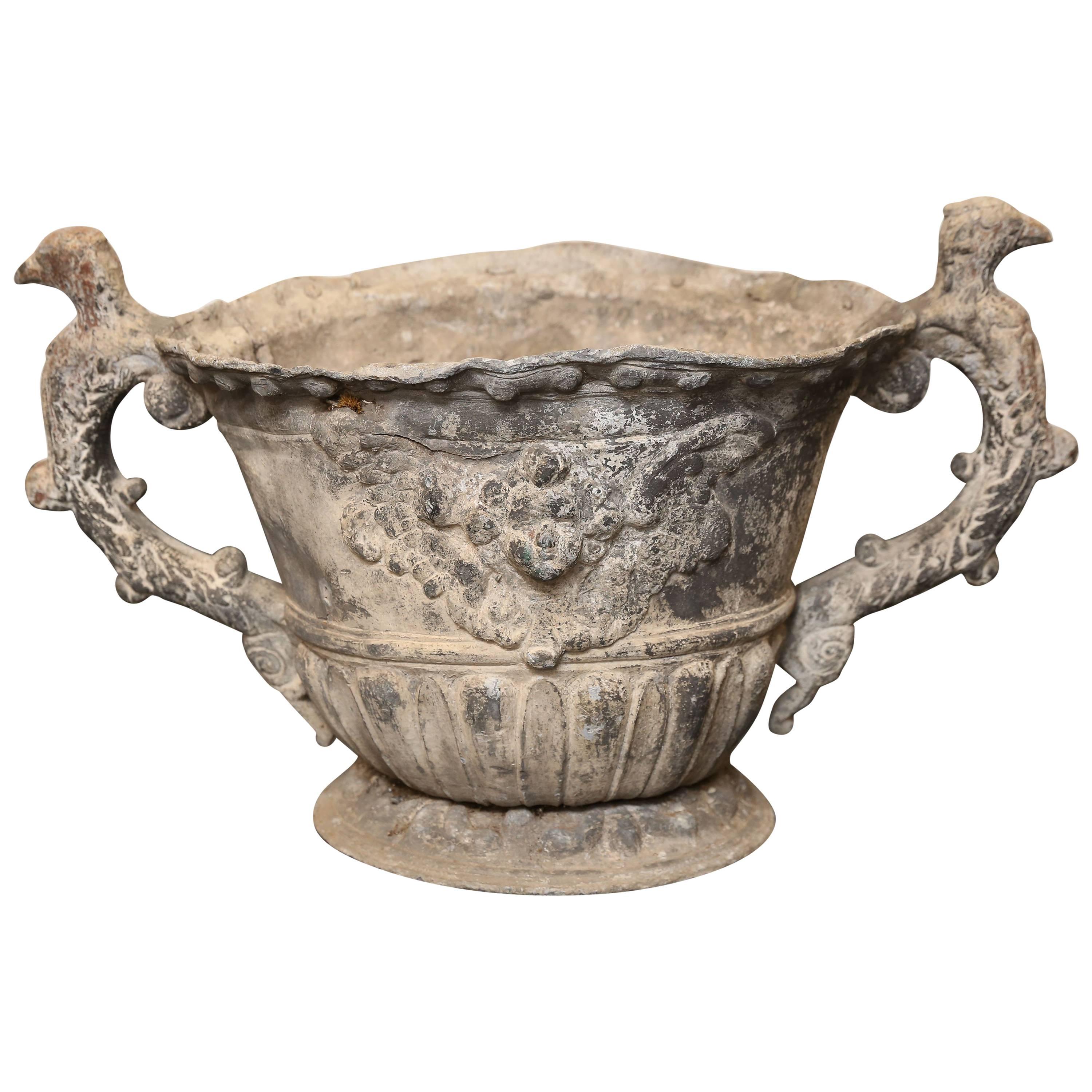 Antique 19th Century Lead Garden Urn