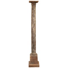 Antique Patinated 19th Century Column