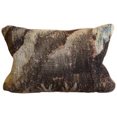 Antique 18th Century Aubusson Tapestry Down Pillow