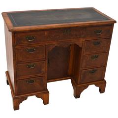 Antique Burr Walnut Knee Hole Desk