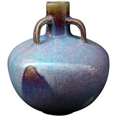 Purple Ceramic Vase by Edmond Lachenal, circa 1910