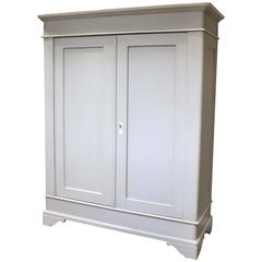 Antique Continental Painted Two-Door Wardrobe