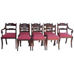 19th Century Set of Eight Regency Mahogany Dining Chairs 2