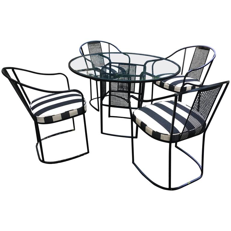 Stunning Mid-Century Modern Woodard Patio Dining Set at 1stDibs