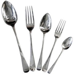 Antique English Silver Georgian Old English Flatware