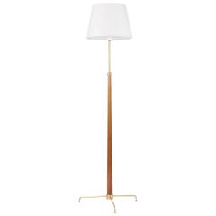 Teak and Brass Floor Lamp by Hans Bergström
