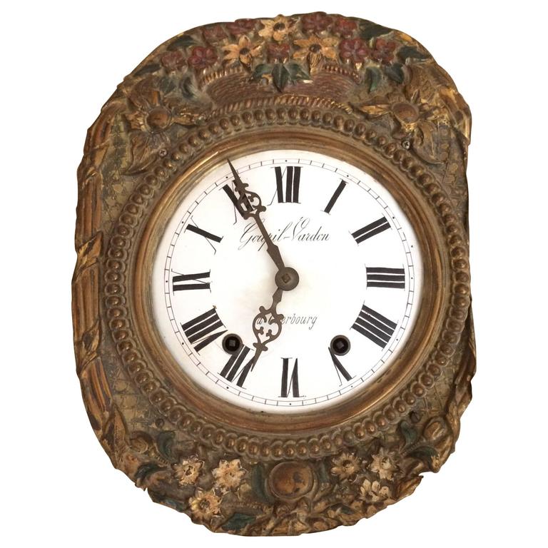 Magnificent Antique French Wall Clock For Sale at 1stdibs