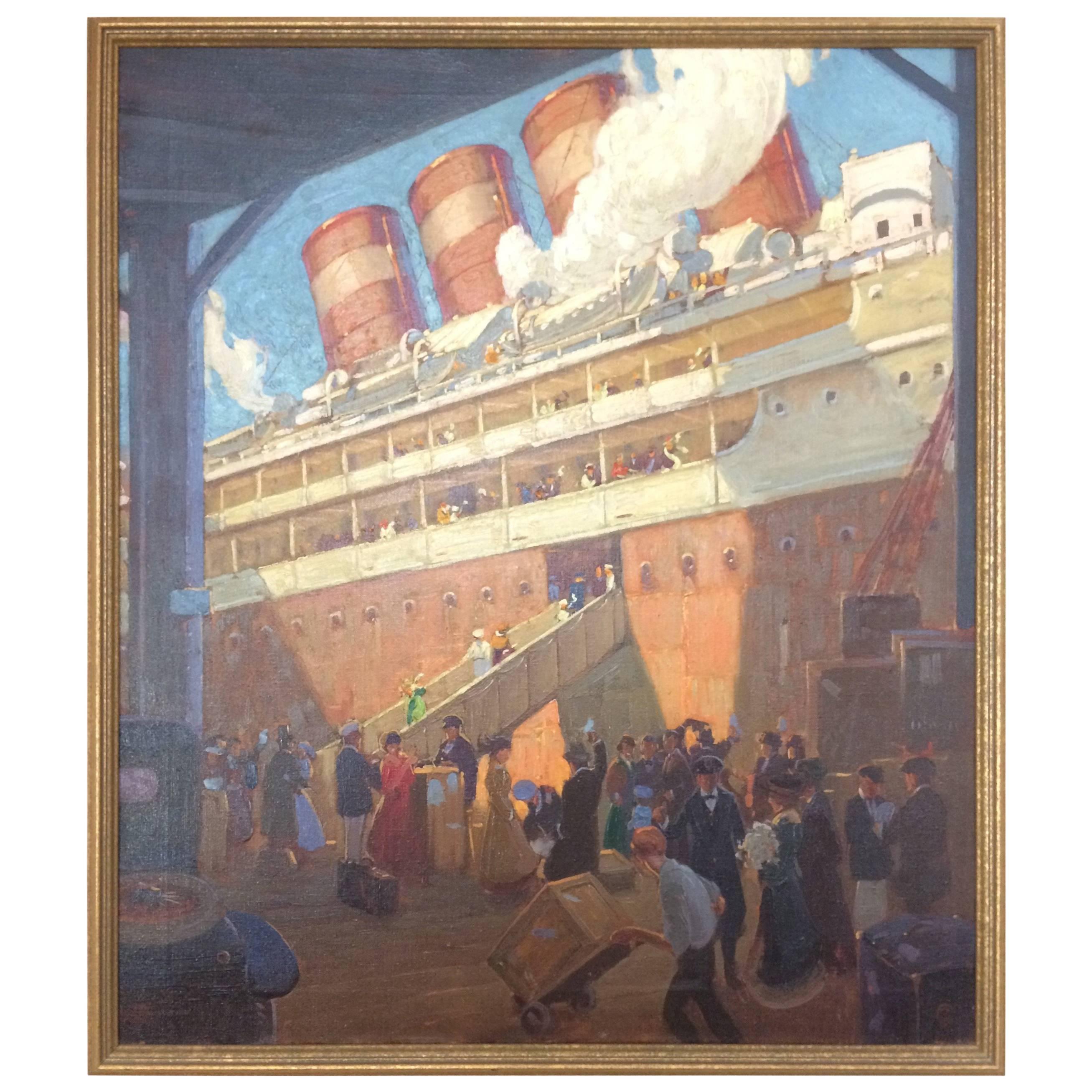 Magical Oil Painting of a Steamship