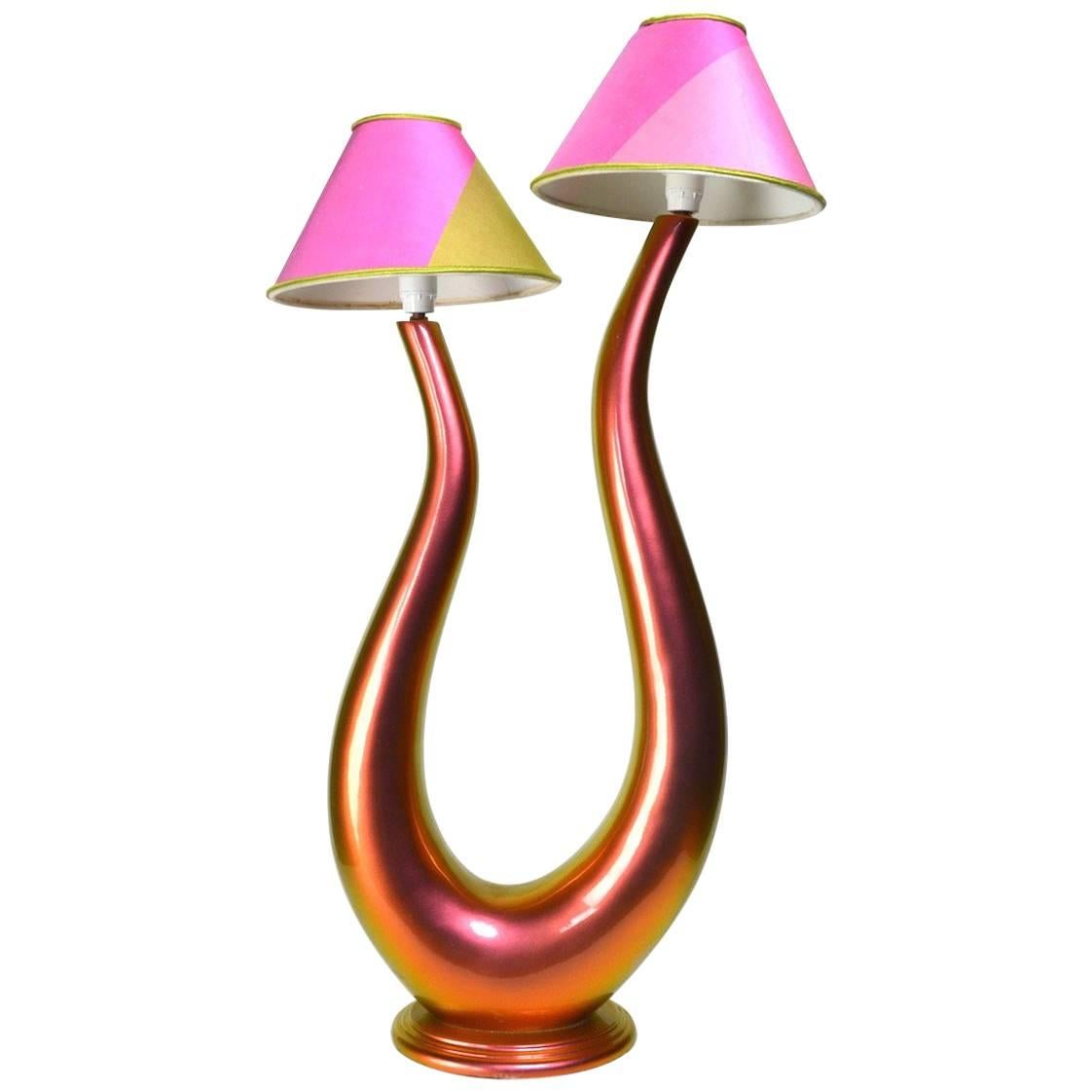 Sculptural Organic Post Modern Ceramic Lamp Made in Italy