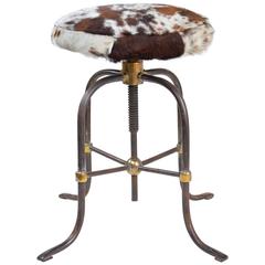 1930's French Art Deco Adjustable Stool