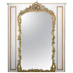 Louis XV Style Gilded Wood and White Rechampi, 19th Century
