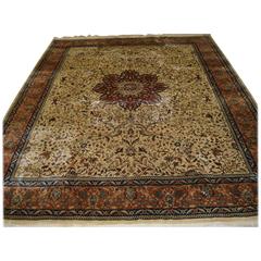 Old Tabriz Carpet with the Hunting Design to the Field