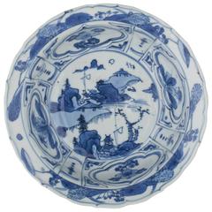 Chinese Porcelain Kraak Klapmutz Bowl, Wanli