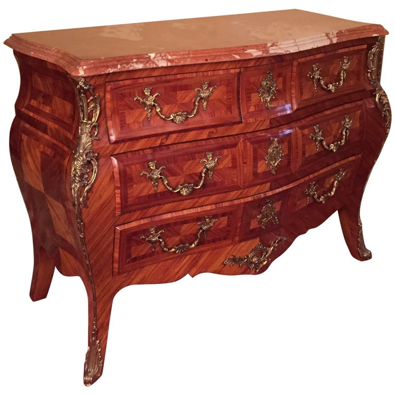 20th Century Italian Baroque Style Commode Rosewood