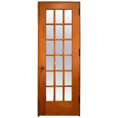 Antique Full View Single French Door with Mirrors