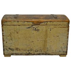 Antique Painted Pine Dome-Top Trunk